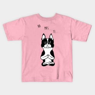 NAMASTE Boston Terrier Kids T-Shirt